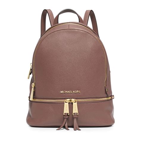 michael kors brown leather handbag|michael kors brown leather backpack.